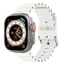 Ocean Band for Apple Watch Band 49mm 45mm 44mm 42mm(Series 3/2/1) Women Men,iWatch Sport Strap Silicone Breathable Bracelet Wristband for Apple Watch 11 10 9 8 7 6 5 4 3 SE Ultra 3/2, White