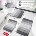 OLANLY Large Bathroom Rugs Mat 40x32, Extra Soft Absorbent Microfiber Bath Rugs, Rubber Backing, Quick Dry, Machine Washable Bath Mats for Bathroom Floor, Tub and Shower, Home Decor Accessories, Grey