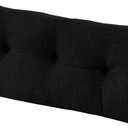 downluxe Indoor Bench Cushion for Indoor Furniture, Non-Slip Tufted Overstuffed Textured Foam Bench Seat Cushion, 36" X 14" X 4", Black, 1 Pack
