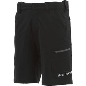 HUK Mens Cargo Shorts (X-Large, Black - 10.5")