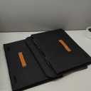 GRANNY SAYS Black Storage Bins with Lids, Decorative Storage Boxes with PU Handles, Linen Closet Organizer, Storage Baskets for Shelves, Fabric Storage Bins for Clothes, Extra Large