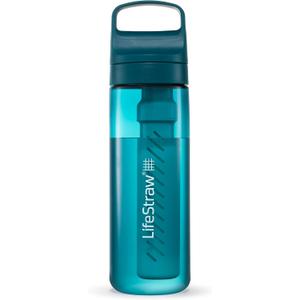 LifeStraw Go Series  BPA-Free Water Filter Bottle for Travel and Everyday use removes Bacteria, parasites and microplastics, Improves Taste, 22oz Laguna Teal (22 Ounces, Laguna Teal)