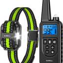SLOPEHILL Dog Training Collar,4200FT Remote Shock Collar for Dogs 8-140lbs
IP68 Waterproof e Collar with Beep, Vibration, Safe Shock, Light ,No Shock Modes,Dog Collar with Removable Prongs,Green