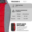 Teton 5F Degree Sleeping Bag; Lightweight, Warm Weather Mummy Sleeping Bags for Adults and Kids, Camping, Backpacking, Hiking, 5f Regular