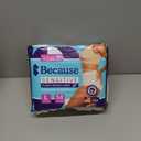 Because Adult Incontinence Underwear for Sensitive Skin - Women - Premium Overnight Disposable Briefs, Anti Odor - White, Large - Absorbs 6 Cups - 56 Count (4 Packs of 14)