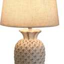 UMEXUS 13" Small Rechargeable Cordless Table Lamp, Remote Control Timer Dimmer, Battery Powered Color Changing Light, Nightstand Lamp for Bedroom Kitchen Living Room (Upgraded Ceramic Base)