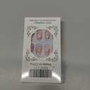 Valentines Day Medium Square Press on Nails Heart Patterns Accents Black Border Glossy Surface Romantic Style uñas postizas Manicure Pink Nude Black Party Date Wedding Artificial Nails 24 Pcs Pack Of 2