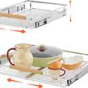 Expandable Pull Out Cabinet Organizer, Slide Out Drawers for Kitchen Cabinets, Heavy Duty Drawer Slides for Home Kitchen Pantry Cupboard Pots Pans, Adjustable Width from 17.2" ~ 28.1", 2 Packs