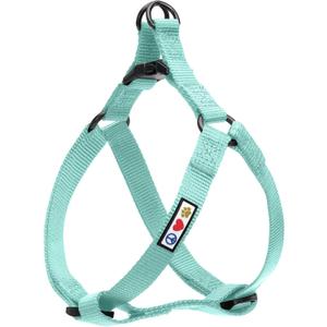 Pawtitas Step-in Dog Harness Solid Color Vest for Training & Walking, Puppy & Extra Small Dog Teal (Teal Powder Blue), XS