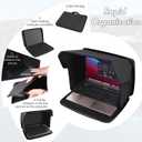 Laptop Sun Shade,Laptop Sun Glare Shield Privacy Screen Hood Computer Sunshade Bag for Working Outside Outdoor Foldable Computer Shield Cover Outside 12-14''(Patent Pending)