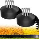 MIXC Garden Edging Border, 200FT (100FT 2Pack) 2 Inch Tall Plastic Landscape Edging with 300 U-Shaped Metal Stakes, More Stable and Flexible Tool-Free Lawn Border for Yard, Flower Bed & Landscaping