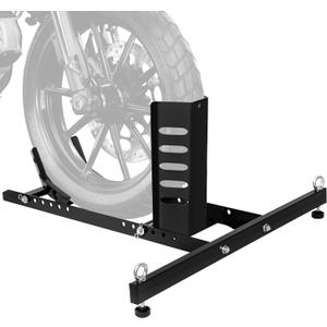 Motorcycle Wheel Chock for Trailer, Adjustable for 15"-22" Wheels