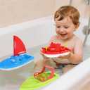 Boat Bath Toys, 3 PCS Toddler Pool Toys for Water Play, Plastic Toy Boats for Toddlers 1-3, Kids Ages 3-5