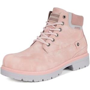 Eagsouni Mens Womens Snow Boots Warm Fur Lined Ankle Booties Hiking Trekking Trail Climbing Shoes Lace Up Anti-Slip Waterproof Working Outdoor Backpacking Boots 6.5