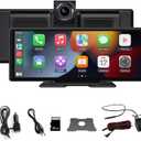 Carplay Screen for Car,10.26" IPS Screen With 4K Dash Cam, Wireless CarPlay & Android Auto, Voice Control, Bluetooth, Mirror Link, GPS Navigation