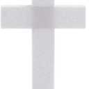 FloraCraft CraftFM Unassembled Cross 2.1 Inch x 12.1 Inch x 17.6 Inch with 2.3 Inch Face White (18 x 12 x 2")