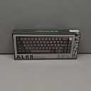 YUNZII AL68 Wireless Mechanical Keyboard,Full Aluminum CNC,60% Layout with Knob, QMK/VIA Software,Gasket Mounted,Hot Swappable,RGB Backlit,BT/2.4G/USB-C for Mac/Win (Black, Cocoa Cream V2)