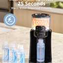 Water Warmer, HEYVALUE Baby Bottle Warmer, Formula Maker with Night Light, 4 Temperature Control & 72H Keep Warm, Detachable Tank, Instantly Dispenses Warm Water, Feed Baby More Easier and Healthier (Black)