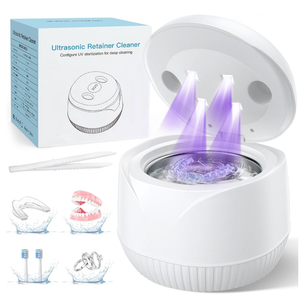Ultrasonic Retainer Cleaner, Deep Clean, Retainer Cleaner Machine for Dentures, Anti Grinding Mouth Guard, Braces, Toothbrush Heads, Toothbrush