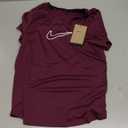 Nike Girls One Fitted Dri-fit Short-Sleeve Top (Medium, Bordeaux/White)