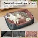 Dog Bed for Small Dogs - Washable Dog beds with Sides, Comfortable and Breathable Pet Couch Bed with Non-Slip Bottom, Black (27.5"L x 19.6"W x 7"Th)