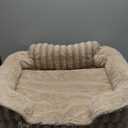 LE SURE Cute Dog Bed Medium Size Dog, Orthopedic Waterproof Medium Pet Beds with Sides, High Back Non-Slip Bottom and Egg-Crate Foam Pet Couch Sofa with Washable Removable Cover, Hazel (28.0"L x 23.0"W x 6.5"Th)