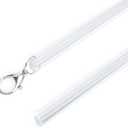 2 Pack Curtain Pull Rod with Metal Snap Invisible Clear Curtain Push Wand for Drapery and Grommet Curtains 1/2 Inch Wide (Acrylic, 40 Inch)