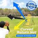 Heavy Duty Baseball Rebounder Net Fielding Trainer Softball Pitch Back Size: 6 x 4 ft