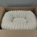 Bedsure ComfyFleece Cute Cat Couch for Pets - As Seen on TV on Good Day New York, Small Medium Dog Bed, Supportive Couch Bed for Small Dogs, 30 Inch, Cream