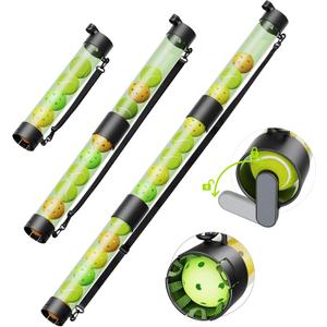 17 Balls Pickleball Ball Retriever & Ball Holder Storage with Strap, Back Saver for Pickleball Accessories, Quick for Pickleball Tube Ball Pickup (Green)