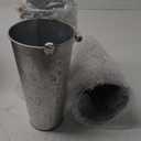 Zopeal 6 Pcs Galvanized Flower Buckets for Cut Flowers 15 Inch Silver Tin Bucket French Metal Vases with Handles Vintage Rustic Flower Holder for Wedding Decor Home Table Centerpiece Arrangement