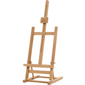 MEEDEN Large Wooden Tabletop H-Frame Easel, 38'' High, Solid Beech Wood Table Easel for Painting Canvas 25'' Max, Studio Desktop Art Easel Stand for Painting & Displaying,for Artists & Beginners