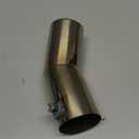 Exhaust Pipe Tip Stainless Steel Chrome Curved Exhaust Tail Muffler Tail Pipe Fits Car 51mm Diameter Tail Throat A191 Fit Pipe Diameter 0.75 to 1.5 inches