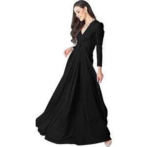 KOH KOH Womens 2025 Long Sleeve Flowy Formal Evening Elegant Designer Maxi Dress, Size: S