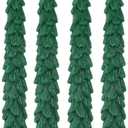 10inch Christmas Tree Taper Candles,Unscented Tree Shaped Green Candle for Holiday Decor, Party Banquet Centerpiece Decoration,4pcs