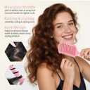 2 x Curl Defining Brush, Vented Curly Hair Brush for Effortlessly Detangling Shaping and Defining Women's Men's Curls on All Wet or Dry Hair Types, Reduces Frizz (Pink)