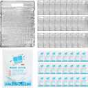 25 Pcs Insulated Thermal Bags with Zipper Handles & 25 Pcs Reusable Ice Packs  Reusable Leakproof Hot/Cold Cooler Bags for Food, Drinks, Camping, Travel (9.85 x 13.79)