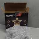 Kesfitt Christmas Tree Topper, Tunnel Mirror Golden Light Star Topper with 6 Projection Modes, Tree Topper Lighted 3D Glitter Dynamic Projection for Xmas Party Holiday