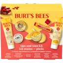 Burt's Bees Mothers Day Gifts Ideas, Tips and Toes Kit, 6 Travel Size Products - Pomegranate Moisturizing Lip Balm, 2 Hand Creams, Foot Cream, Cuticle Cream, and Hand Salve