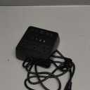 JACKYLED Alarm Clock with 4 USB Chargers Power Strip 3 Outlets 1700J Surge Protector Nightstand Dimmable Digital Clock with Dual Alarm and Snooze Function for Bedroom, Full Screen LED Display (Black)