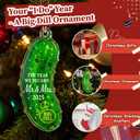 MAMAGIFTREE Christmas Pickle Ornament 2025 Wedding Gifts for Couples Mr and Mrs Gifts Bridal Shower Gift Wedding Ideas for Newly Wed Bride Glass Ornament, Just Married Gift for Newlywed Couple
