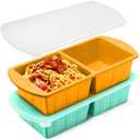 Silicone Freezer Trays With Lid For Easy Storage Silicone Soup Freezer Molds 2 Cup ，Souper Cubes Perfect For Freezing Broth, Sauces Store Leftovers Lasagna In Containers
