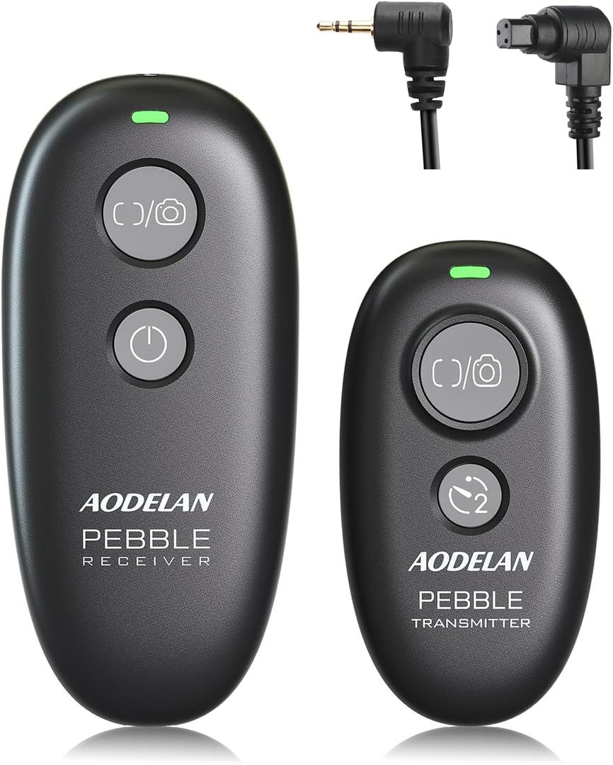 Remote Shutter Release for Canon EOS R, RP, 850D, T7, 5D Mark IV, Fujifilm XT-3, X-T30 II - Wireless Camera Remote Control - Replaces Canon RS-80N3, RS-60E3, Fuji RR-100, Olympus RM-CB2