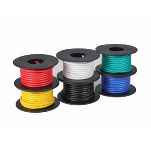 14AWG Silicone Wire 13.2ft (4m) 6 Colors - Flexible Tinned Copper Stranded Wire 600V High Temp Resistant (OD:3.5mm) for Automotive, Marine, DIY Electrical Wiring
