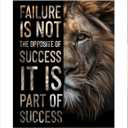 AMERICAN LUXURY GIFTS Motivational Lion Wall Art Print 11x14 Unframed (3-Pieces), Success Entrepreneur Inspirational Quotes Decor for Home, Office, Living Room, and Teen Boys Bedroom