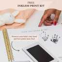 LOVE ON Baby Memory Book with Free Inkless Hand & Footprint Kit - First 5 Years Baby Journal with Elegant Linen Cover & Embossed Foil - Inclusive of All Family Types (Hearts)