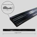 COLAMO 16.4FT Black Peel and Stick Trim Caulk Strip,Flexible Self Adhesive Moldings & Trims for Wall/Mirror/Ceiling/Window and Door Frame,Stick on Backsplash Tile Trimming,Side Body Trim