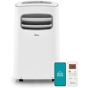Midea 10,000 BTU ASHRAE (5,800 BTU SACC) Portable Air Conditioner, Cools up to 200 Sq. Ft., with Dehumidifier & Fan mode, Control with Remote, Amazon Alexa & Google Assistant, Easy-to-use and Install