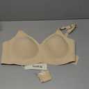 Vertvie Womens Wireless Jelly Bras No Underwire Push Up Seamless Bra Supportive Full Coverage Bralette Regular and Plus Size (Beige, XL)
