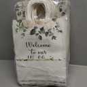 Kolldenn 50 Pcs Welcome to Our Wedding Gift Bags for Hotel Guests Bulk, Paper Wedding Welcome Bags with Handles for Bridal Shower Gifts Engagement Party Favors(White,Roses)